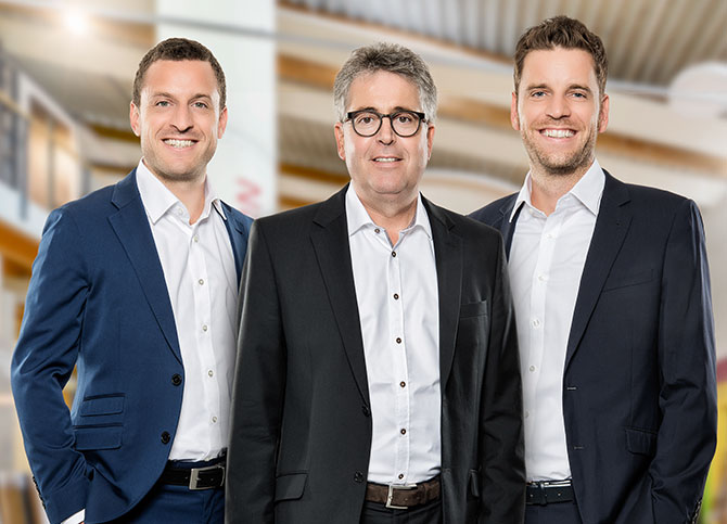 Fabian, Werner und Sebastian Hauff, Geschäftsführer von Holz-Hauff