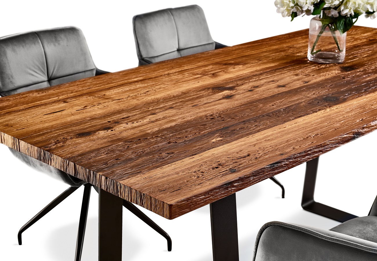Holz in Form Tisch Chopped Wood Lärche geräuchert | bei Holz-Hauff GmbH in Leingarten
