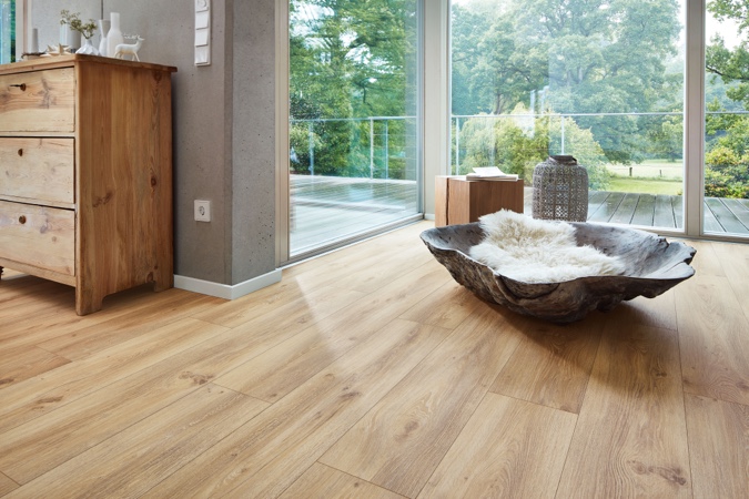 Designböden Meister comfort Desert Oak im Wohnzimmer | Holz-Hauff in Leingarten