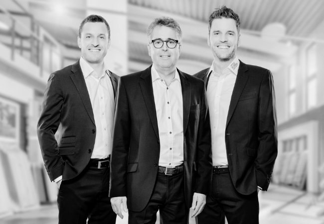 Generationswechsel Fabian, Werner und Sebastian Hauff, Geschäftsführer von Holz-Hauff