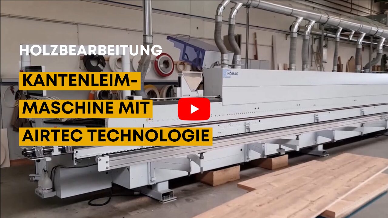Youtube Kantenleimmaschine mit AirTec-Technologie Kantenleimmaschine Holzbearbeitung | bei Holz-Hauff GmbH in Leingarten